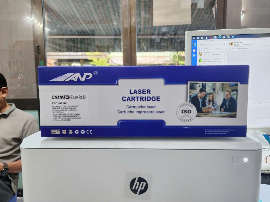 Hộp mực in HP: 12A/FX9 – ANP cho Chất lượng bản in đậm nét, chuyên nghiệp