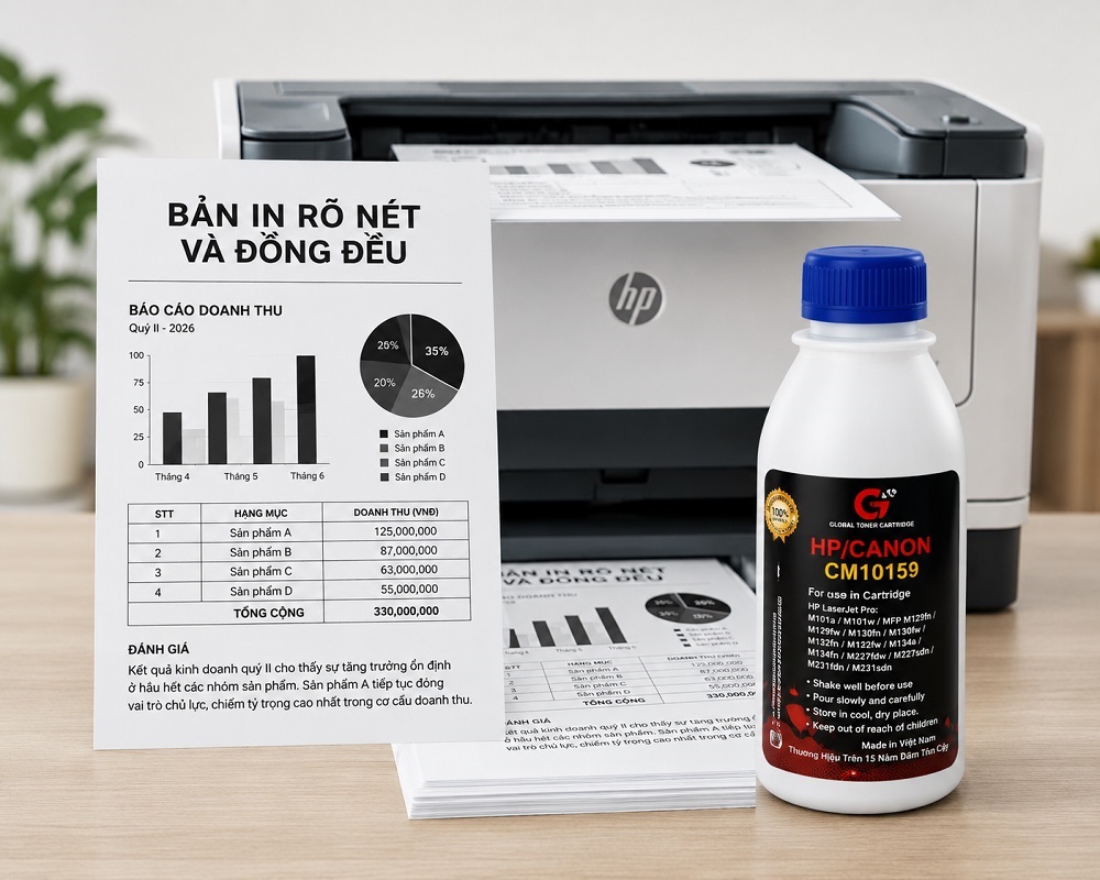Mực nạp CM10159 giá tốt – Giải pháp tiết kiệm cho văn phòng 2 Việc lựa chọn loại mực phù hợp giúp giảm đáng kể chi phí vận hành