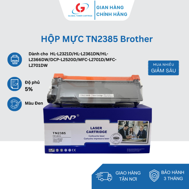 Giá hộp mực Brother TN2385 bao nhiêu? Cập nhật mới nhất năm 2026