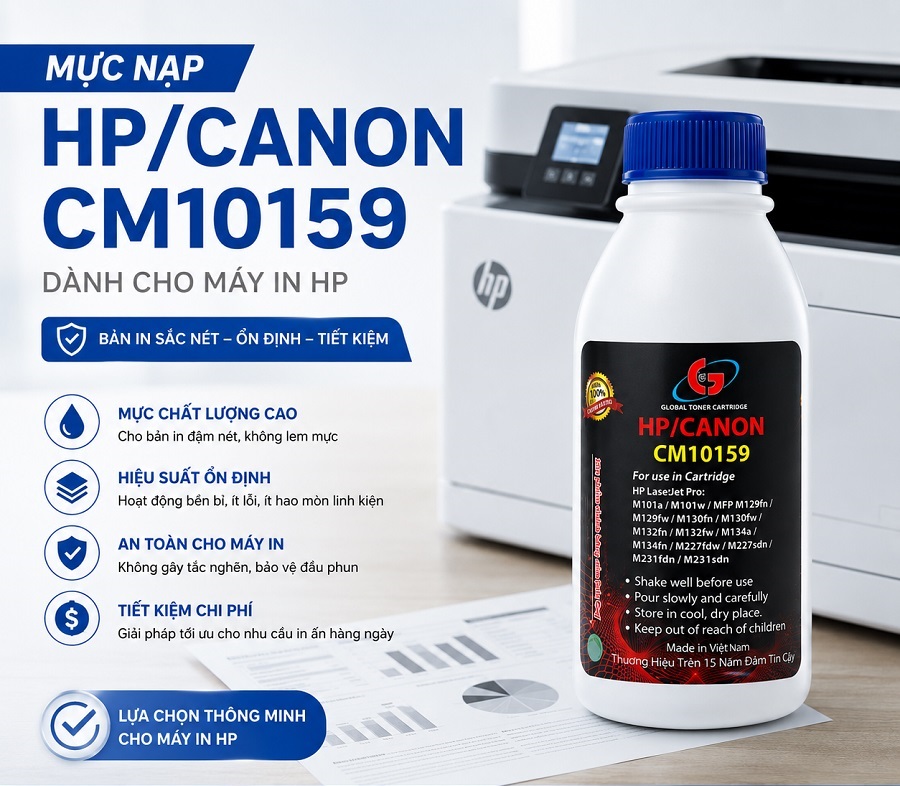 Mực nạp HP/CANON CM10159 dùng được cho những dòng máy in nào? 3 Mực nạp HP/CANON CM10159 dùng được cho những dòng máy HP