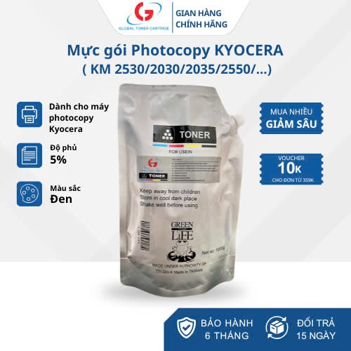 Mực gói Kyocera Taskalfa 1000G - Green Life l Mực đổ cho Taskalfa 2520i/2510/3510i/3010i 1 Mực gói Kyocera Taskalfa 1000G - Green Life l Mực đổ cho Taskalfa 2520i/2510/3510i/3010i