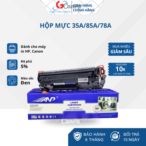 HỘP MỰC IN (ĐÃ CÓ MỰC ) 35-85-78A - ANP 1 HỘP MỰC IN (ĐÃ CÓ MỰC ) 35-85-78A - ANP