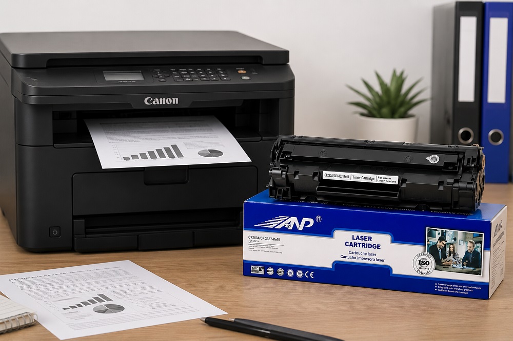 Hộp mực HP 83A (CF283A) phù hợp với nhiều dòng máy Canon và HP
